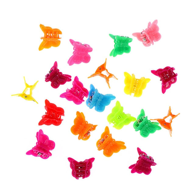 Mixed Color Butterfly Hair Clips