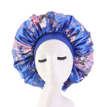 Load image into Gallery viewer, Extra Large Floral Print Satin Bonnet
