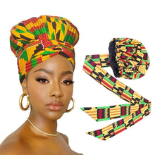 Load image into Gallery viewer, Silk Print Double Layer Headwrap
