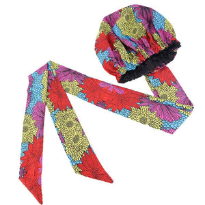 Silk Print Double Layer Headwrap