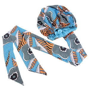 Silk Print Double Layer Headwrap