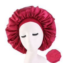 Load image into Gallery viewer, Large Elastic Band Satin Bonnet
