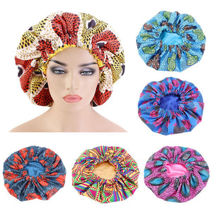 Silk Print Satin  Bonnet