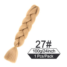 Load image into Gallery viewer, 24 Inch Color Jumbo Braiding Hair Pre Stretched Braid Extension
