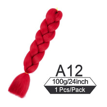 Load image into Gallery viewer, 24 Inch Color Jumbo Braiding Hair Pre Stretched Braid Extension
