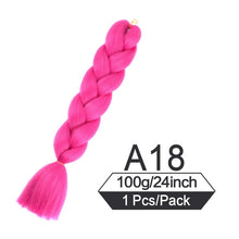 Load image into Gallery viewer, 24 Inch Color Jumbo Braiding Hair Pre Stretched Braid Extension
