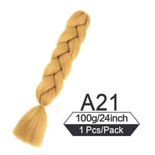 Load image into Gallery viewer, 24 Inch Color Jumbo Braiding Hair Pre Stretched Braid Extension
