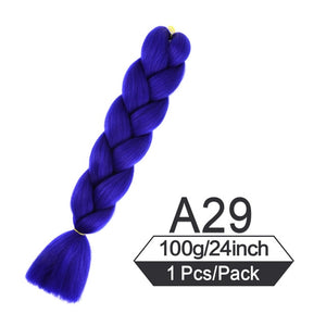 24 Inch Color Jumbo Braiding Hair Pre Stretched Braid Extension