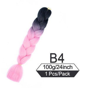 24 Inch Color Jumbo Braiding Hair Pre Stretched Braid Extension