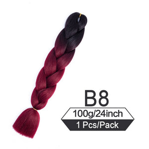 24 Inch Color Jumbo Braiding Hair Pre Stretched Braid Extension