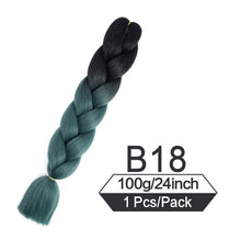 Load image into Gallery viewer, 24 Inch Color Jumbo Braiding Hair Pre Stretched Braid Extension
