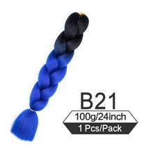 Load image into Gallery viewer, 24 Inch Color Jumbo Braiding Hair Pre Stretched Braid Extension
