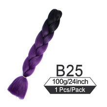 Load image into Gallery viewer, 24 Inch Color Jumbo Braiding Hair Pre Stretched Braid Extension
