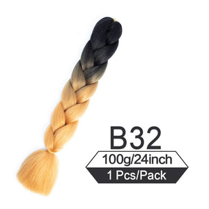 24 Inch Color Jumbo Braiding Hair Pre Stretched Braid Extension