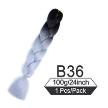 Load image into Gallery viewer, 24 Inch Color Jumbo Braiding Hair Pre Stretched Braid Extension
