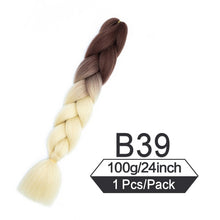 Load image into Gallery viewer, 24 Inch Color Jumbo Braiding Hair Pre Stretched Braid Extension
