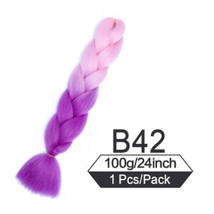 24 Inch Color Jumbo Braiding Hair Pre Stretched Braid Extension