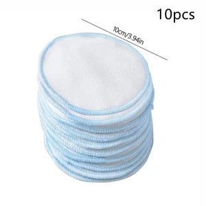 12PCS/SET Reusable Bamboo Fiber Washable Round Pads